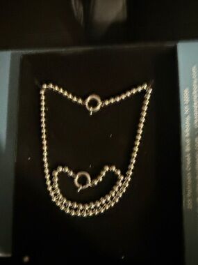 Silver Beaded Layered Necklace - Bracelet set